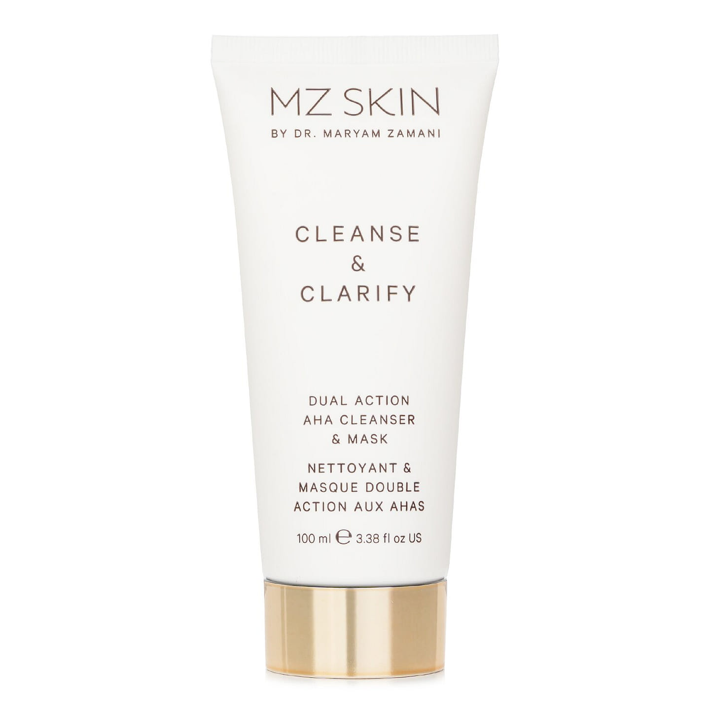 MZ Skin Cleansing and purifying dual-action AHA cleanser and mask 100 ml