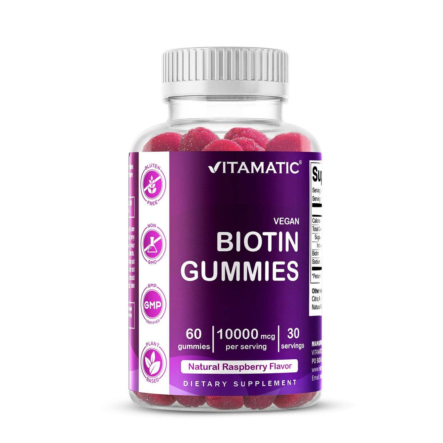 Biotin 10,000 mcg 60 Vegan Gummies 1 each