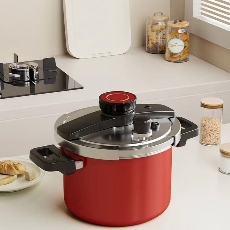 Velosan enamel pressure cooker red