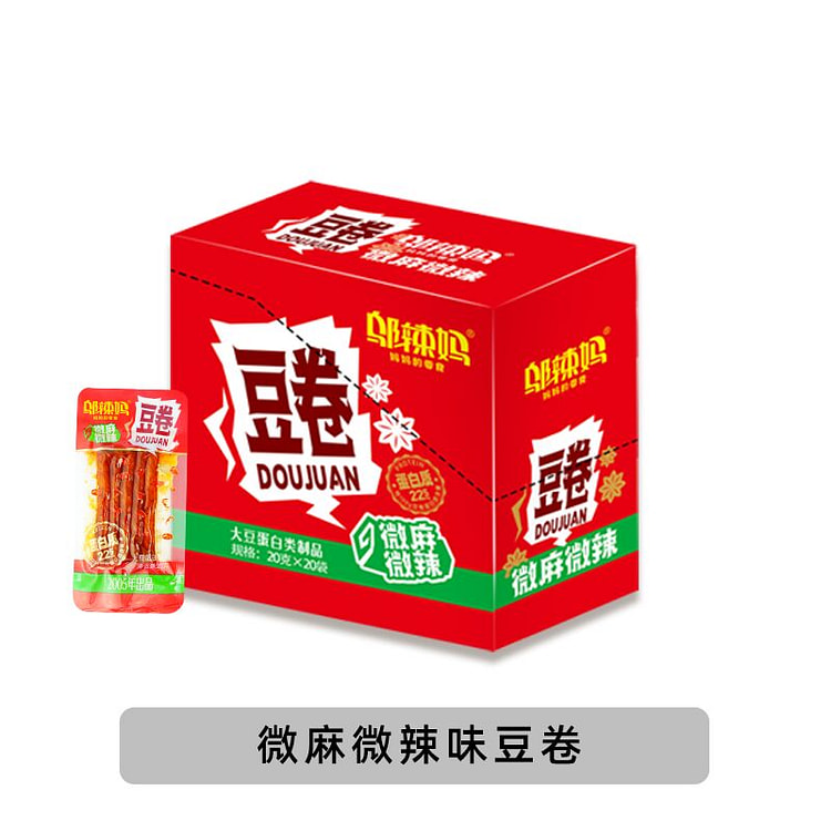 邬辣妈 微麻微辣豆卷400g*1盒