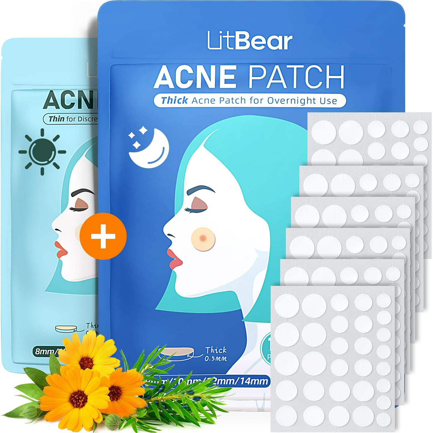 Acne Pimple Patches Day and Night 4 Sizes 180Dots 1 each