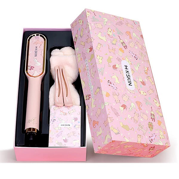 Straight Hair Combo 110V Curling Iron Pink 1 each
