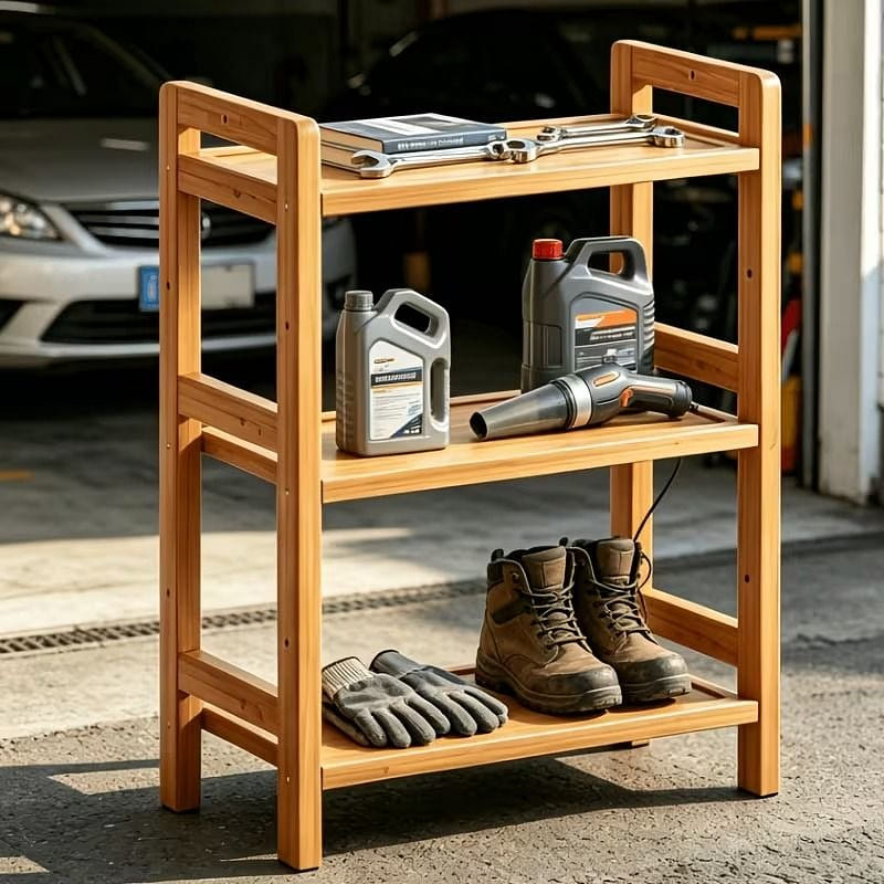 3-Tier Bamboo Storage Shelf For Multi-scene 1 count