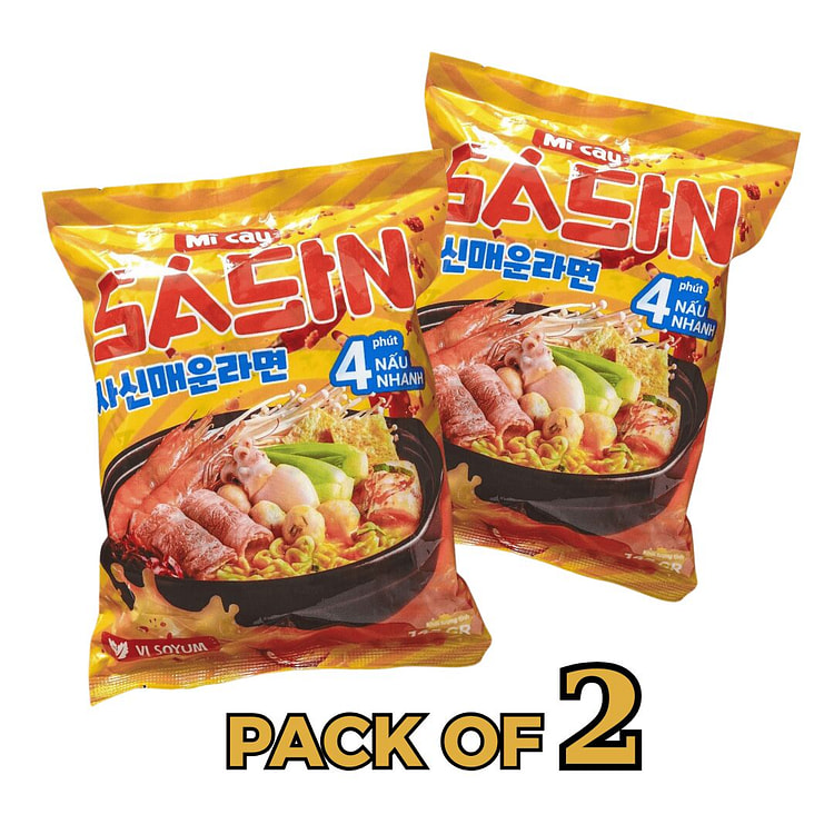 SASIN辣味面条 - 酱油味 - 2包 145 克