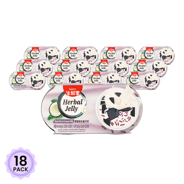 Sunity Herbal Jelly with Purple Rice and Milk 400 g*18 pack