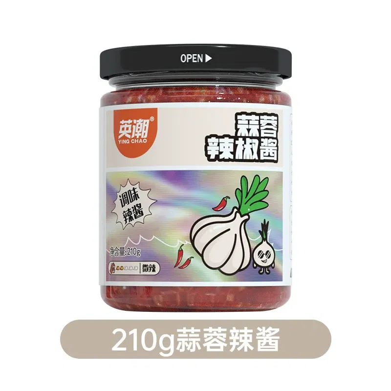 Yingchao garlic Chili sauce 210g*1 bottle. 210 g