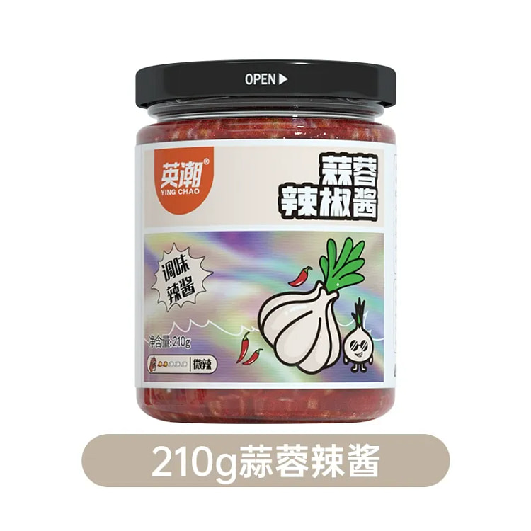 Yingchao garlic Chili sauce 210g*1 bottle. 210 g