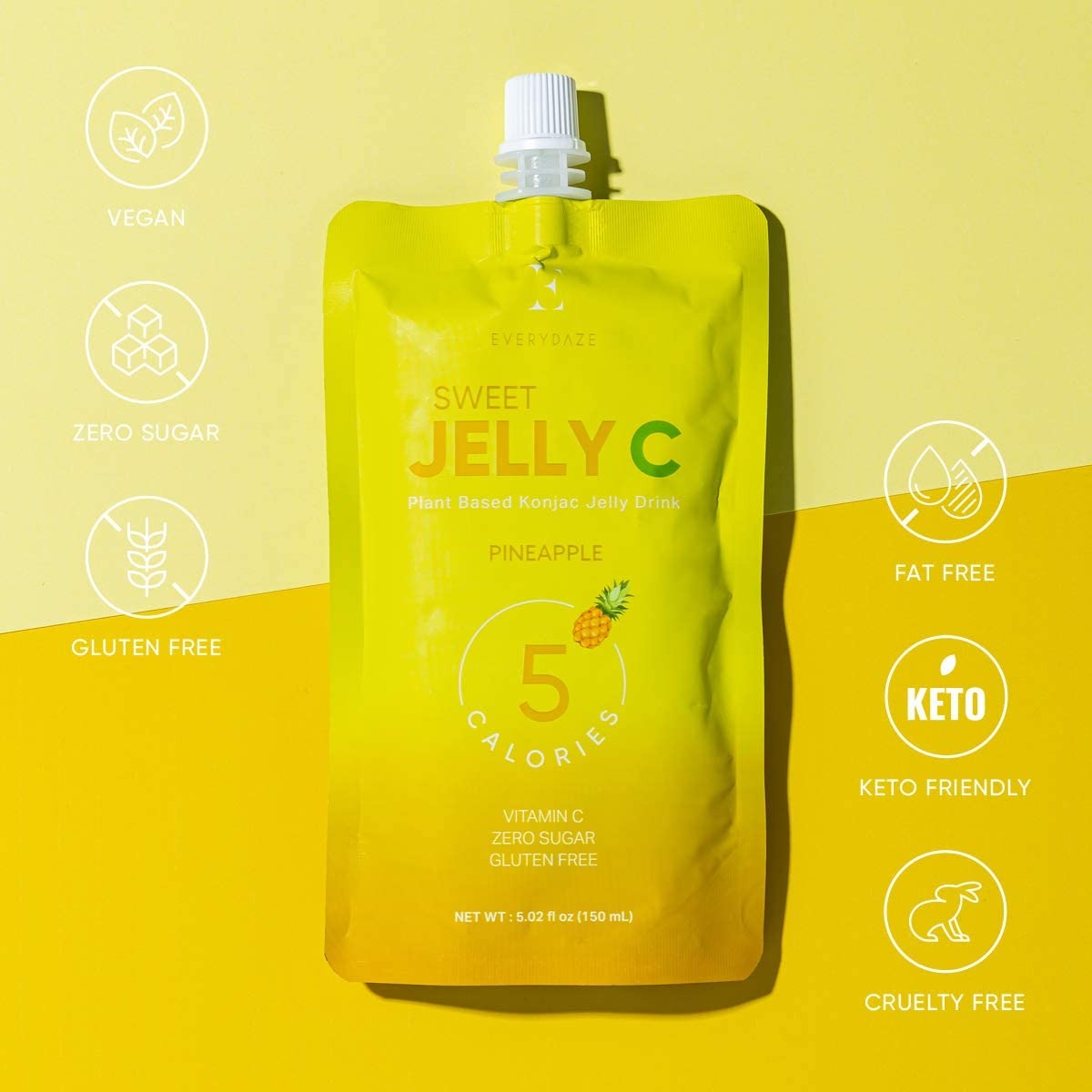 Everydaze Sweet Jelly C Vitamin C Konjac Jelly Pineapple Flavor 10pks