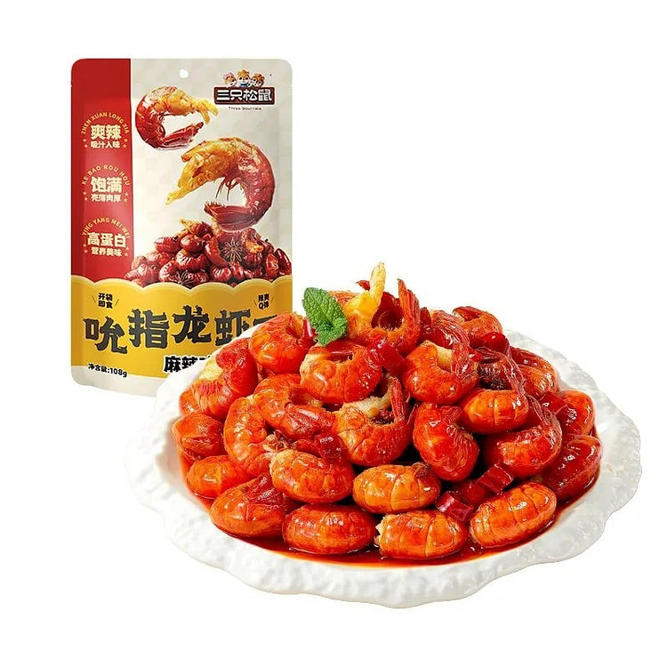 三只松鼠 麻辣小龙虾尾即食小吃夜宵零食 1袋