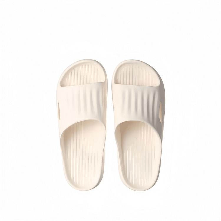 Miniso Off White Slippers 37 38, 1 Pair 1 each