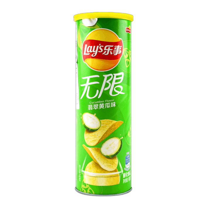 Lays Potato Chips Can Packaging (Cucumber Flavor) 90 g