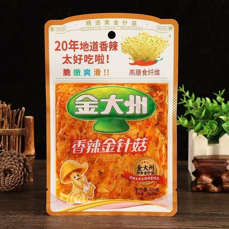 Jin Dazhou Spicy Enoki Mushrooms 60g * 1 bag 60 g