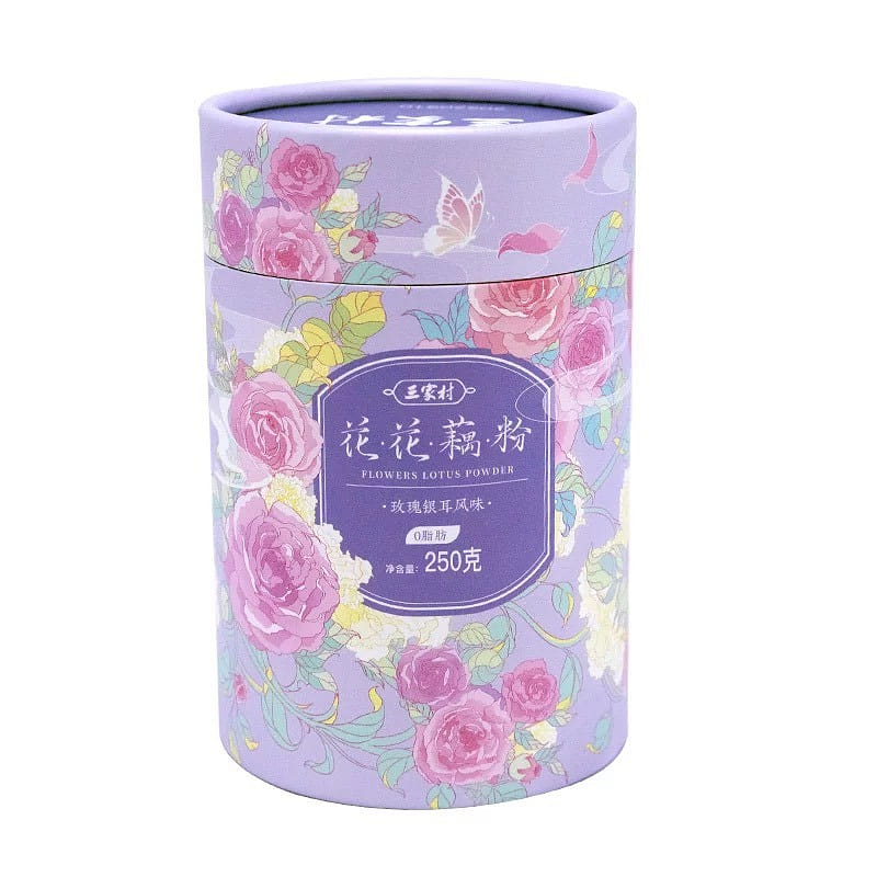 三家村每日藕粉西湖莲藕粉羹早餐冲饮 玫瑰银耳风味250g 250 克