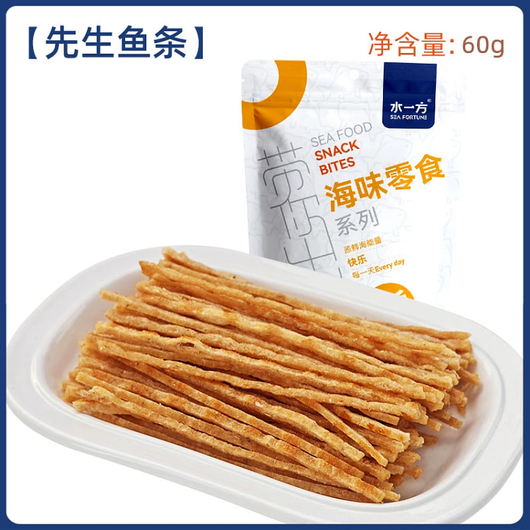 水一方先生鱼条大连特产鱼丝60g*1袋