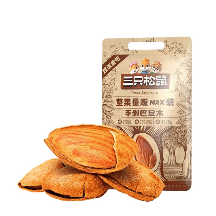 三只松鼠 手剥巴旦木特大扁桃仁坚果炒货休闲零食小吃 500 克