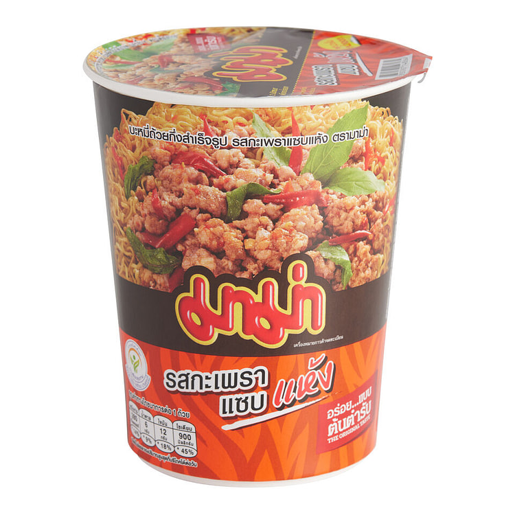 Mama Instant Noodles Spicy Basil Stir-Fried Cup 1 each