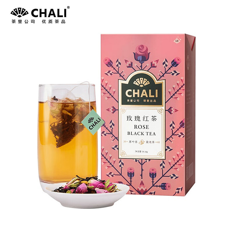 CHALI茶里 玫瑰红茶 养生茶包18包 54 克