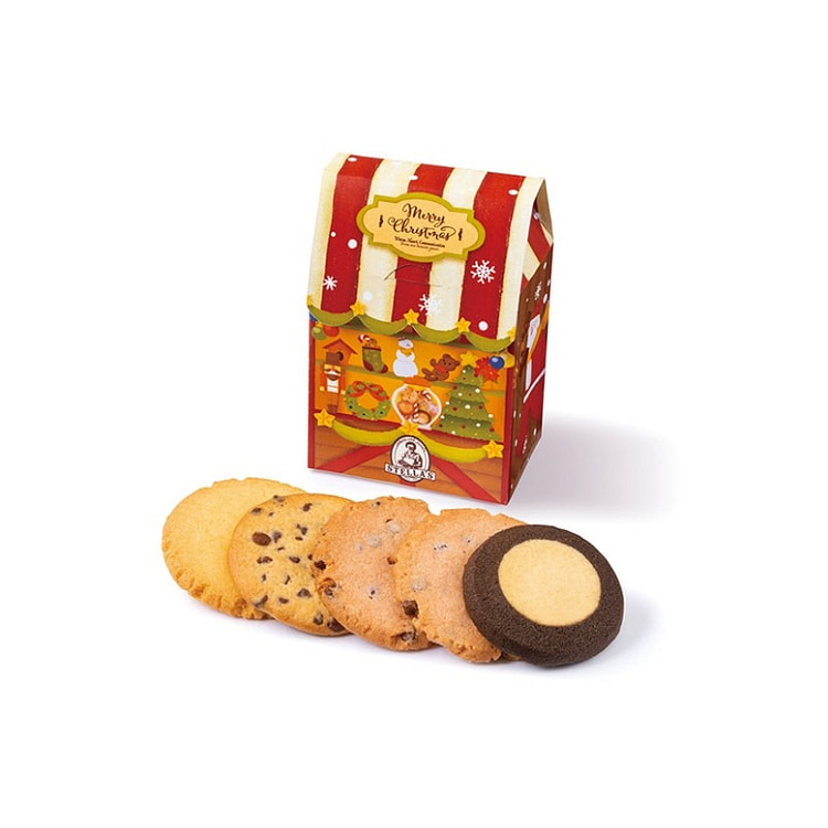 Aunt Stella's Cookies 2024圣诞限定 房子状礼盒饼干 5枚入