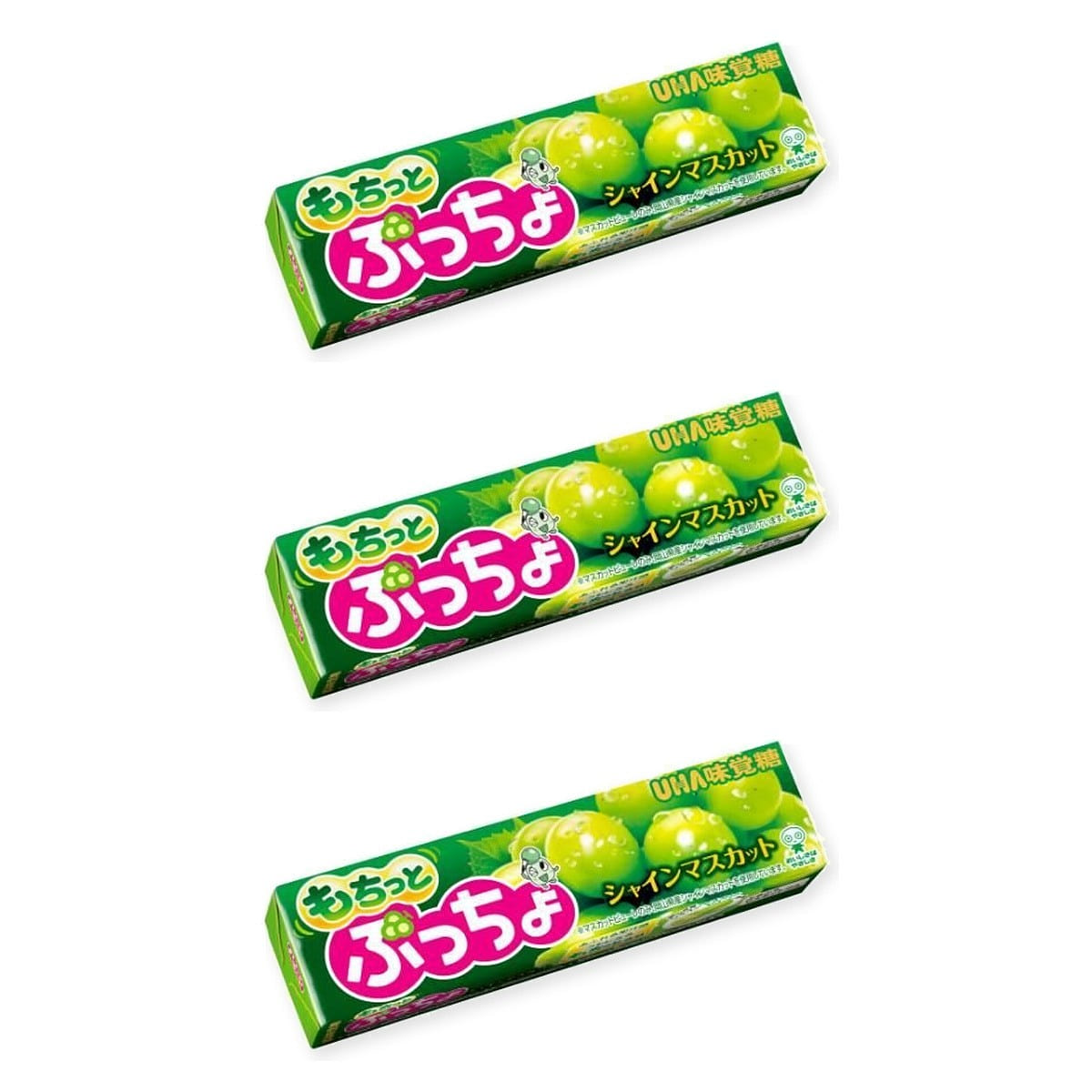 UHA Puccho Gummy Stick Shine Muscat (pack of 3) 150 g