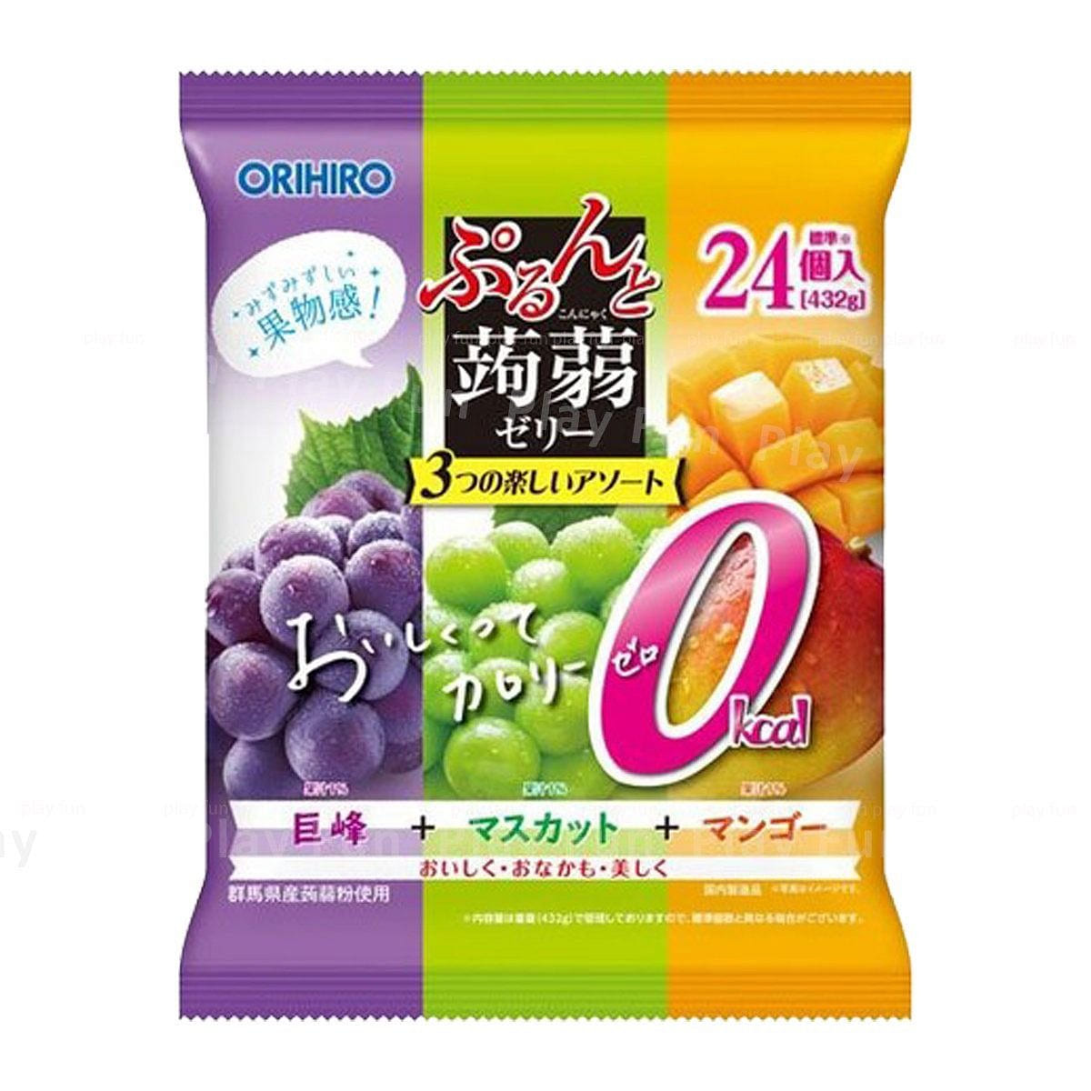 Orihiro Konjac Jelly 0 Calories 3 Flavor 24 count