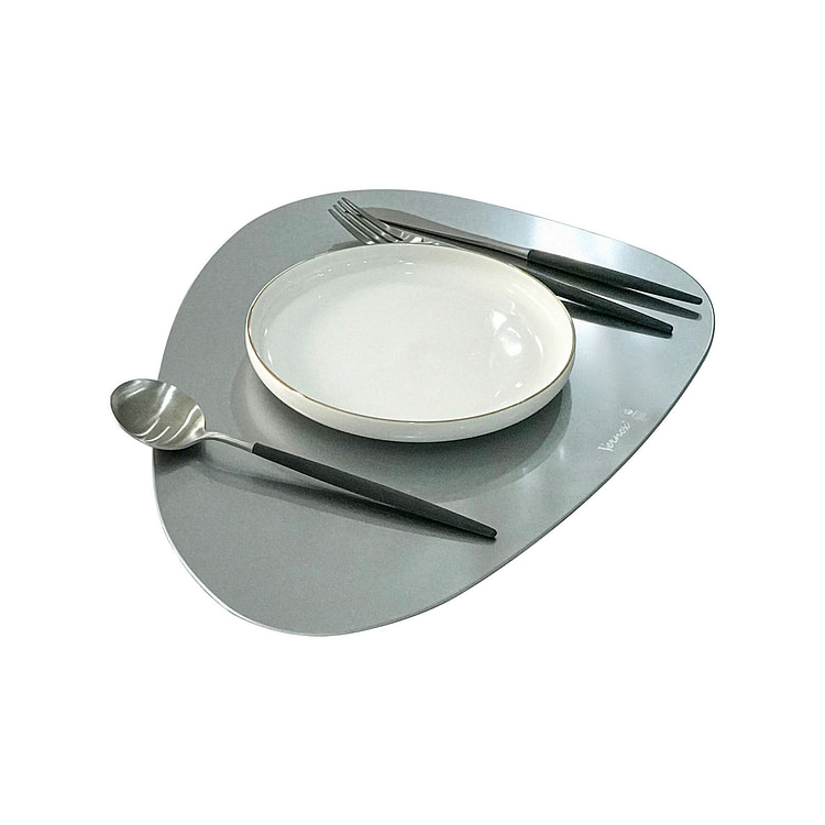 VERNOX Kitchen Table Mat (L) Silver (4 pcs) 4 count