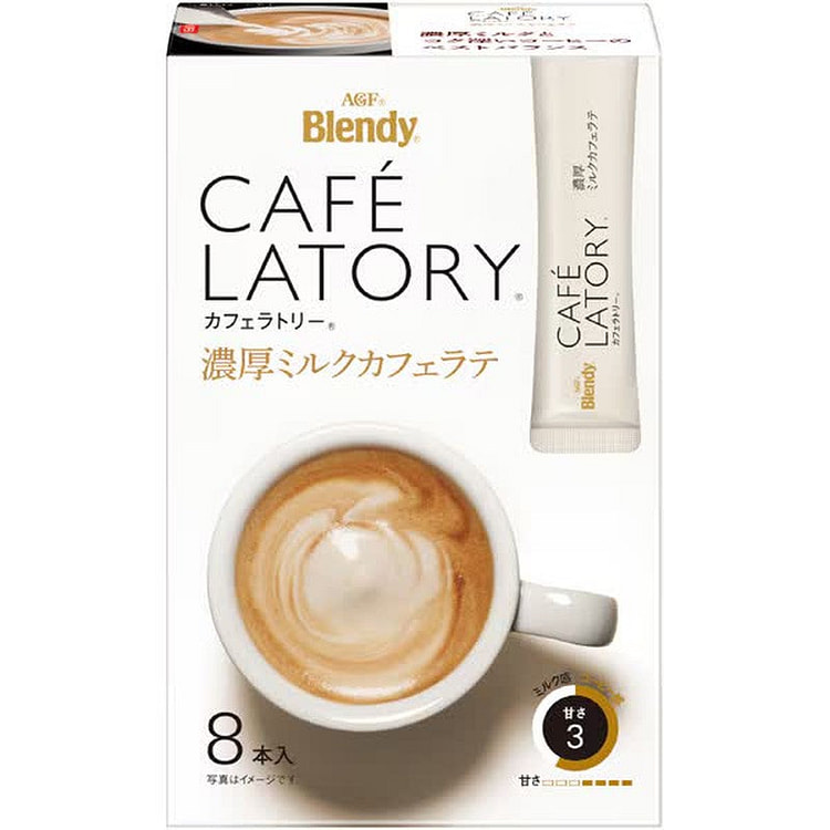 Ajinomoto AGF Rich Milk Cafe Latte Sticks 8 pcs