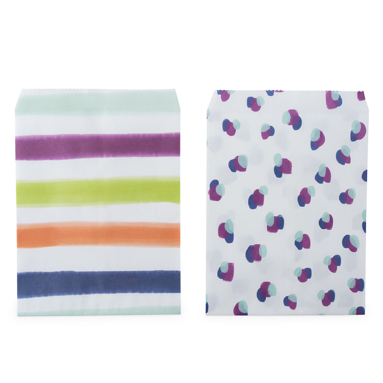 Striped and Dot Paper Treat Bag by Cakewalk