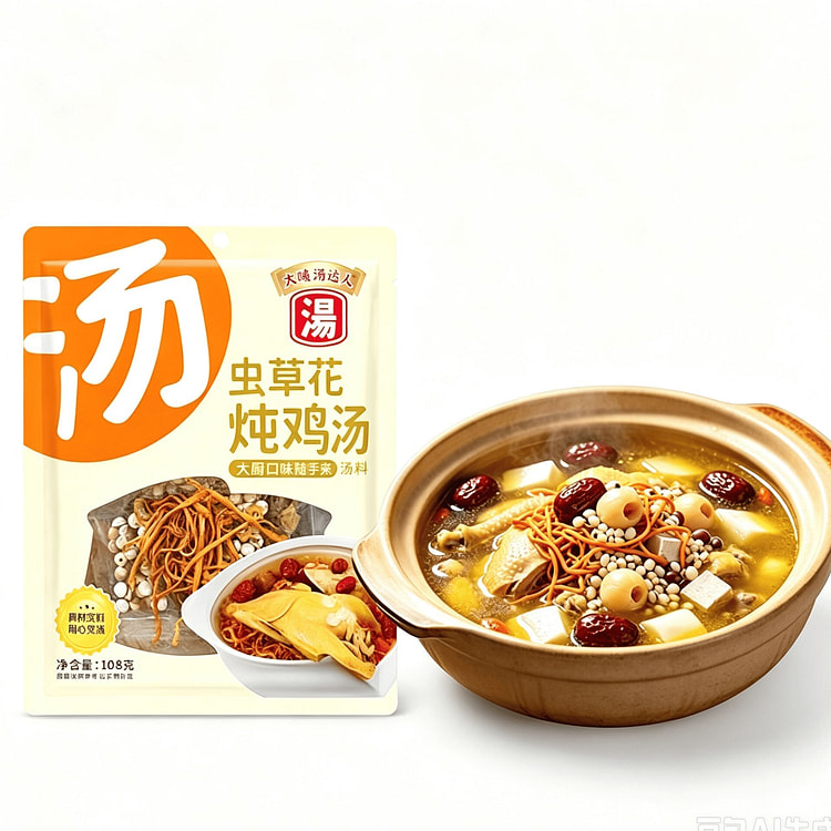 虫草花炖鸡汤料包煲汤滋补养生汤料包108g 108 克