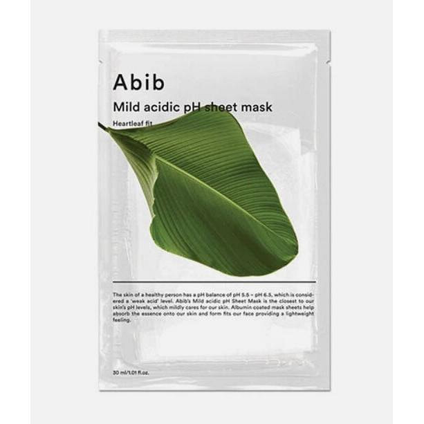 Abib Mild acidic pH sheet mask Heartleaf Fit 1 each