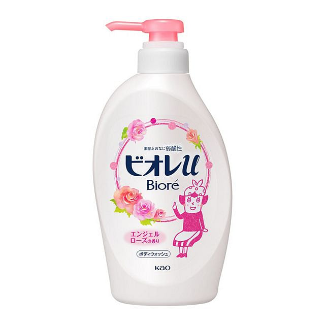 花王 碧柔 保湿弱酸性 沐浴露 玫瑰味 480ml