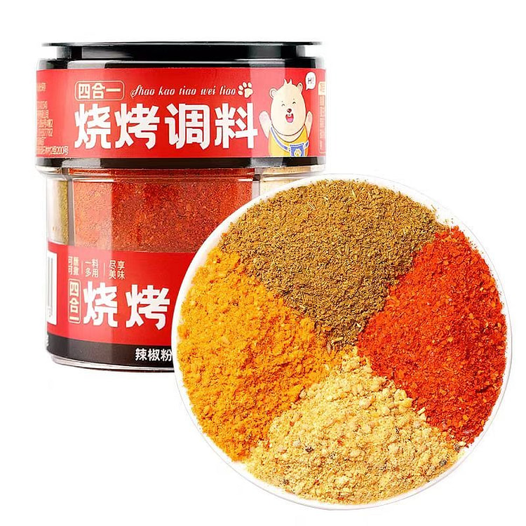 稻稻熊四合一烧烤调料63g家用韩式烤肉蘸料孜然粉 (min 2)