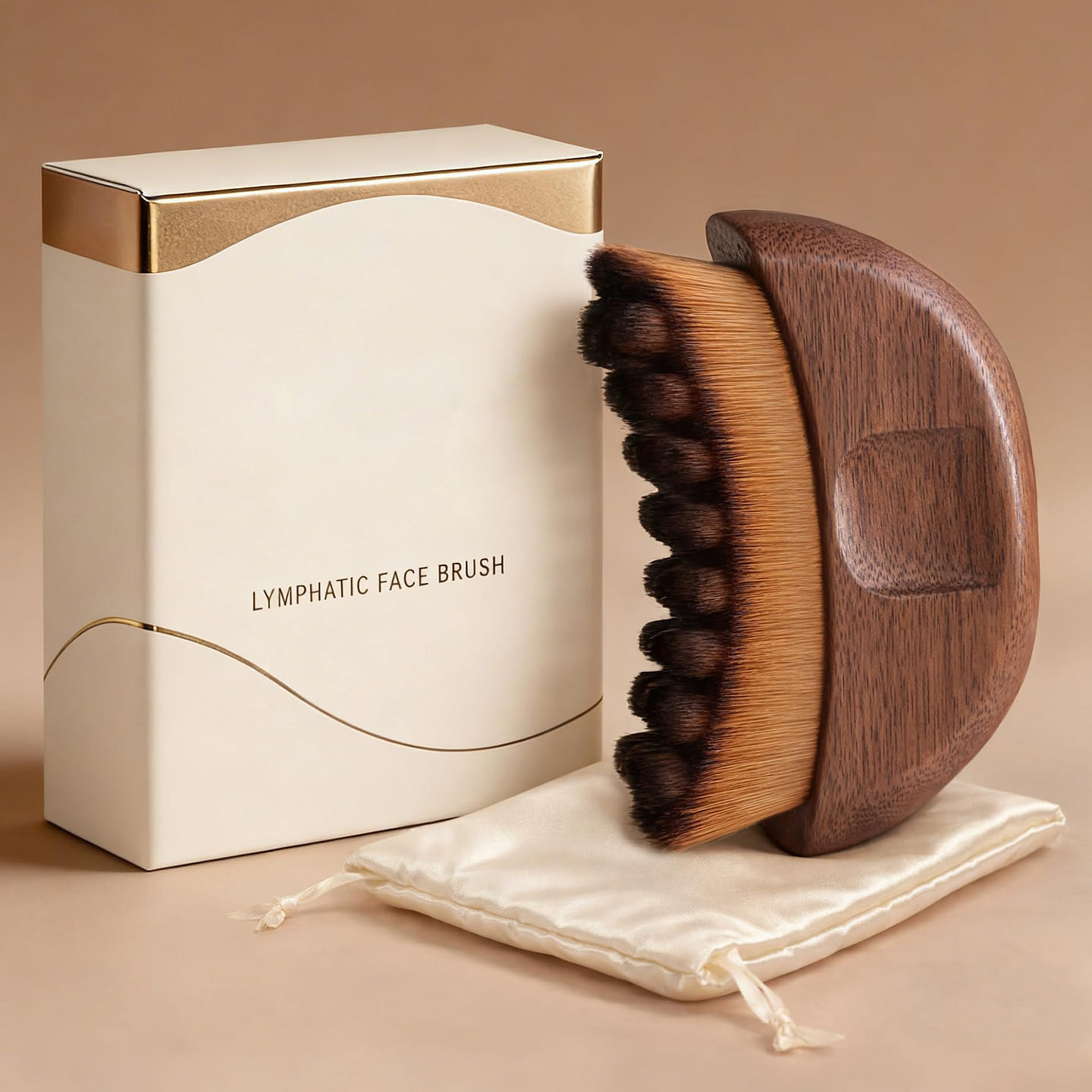 Walnut Wood Lymphatic Face Brush ReducingPuffiness 1 count