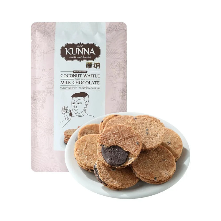 KUNNA Milk Chocolate Filled Coconut Cookies 50 g