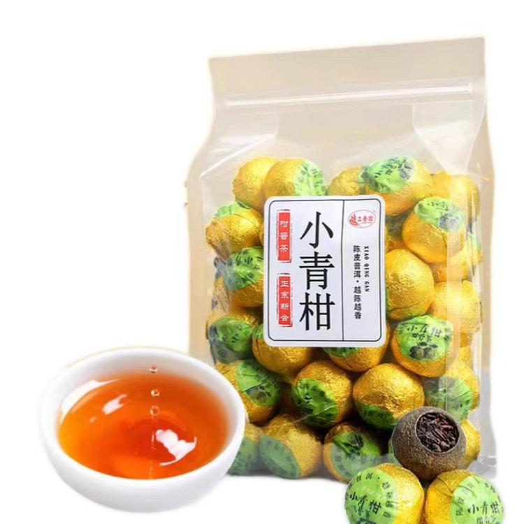 小青柑普洱茶生晒陈皮熟普袋装茶100g*1袋- Weee!