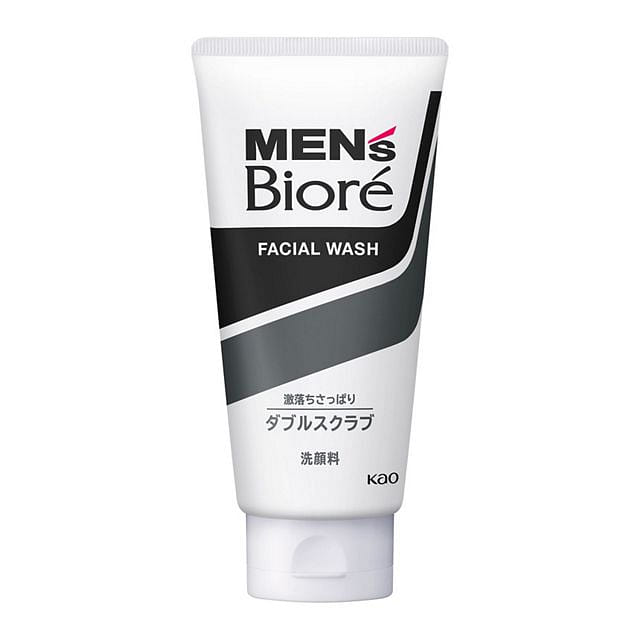 Kao Biore Men's Double Scrub Facial Wash 130g 1 each