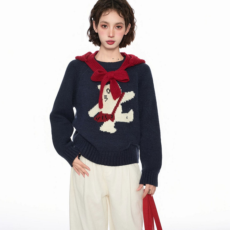 Crew Neck Thick Soft Loose Knit Sweater