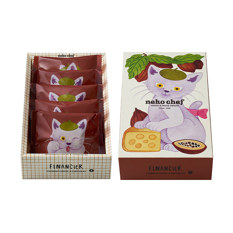 ネコシェフ  フィナンシェ　チェダーチーズ＆ショコラ5入 1 各