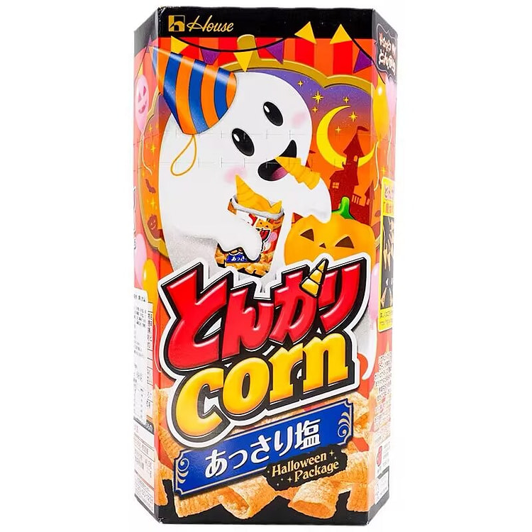日本进口万圣节零食好侍玉米角100g*1盒