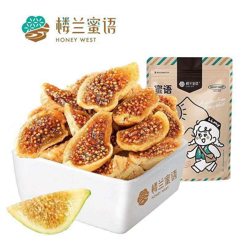 Dried figs, fresh-cut and naturally air-dried, 100 g