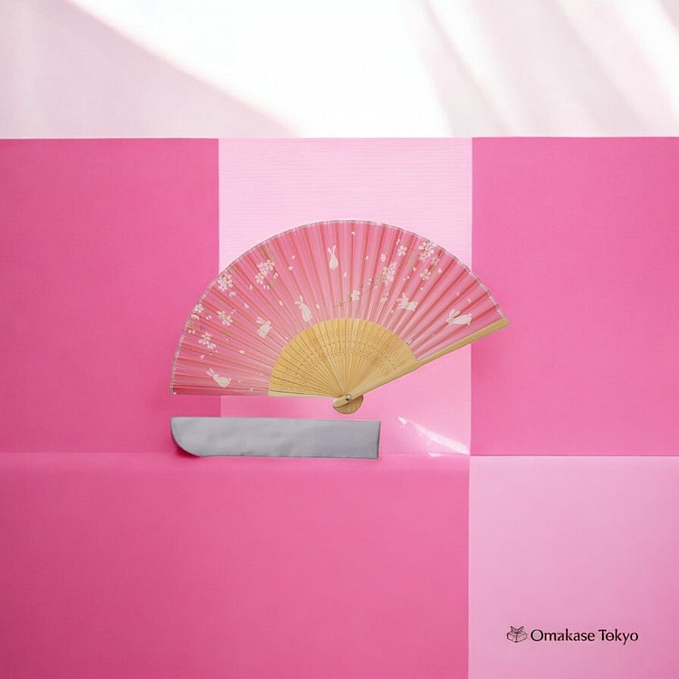 TOuWA 折扇-兔子樱花粉色 110 克
