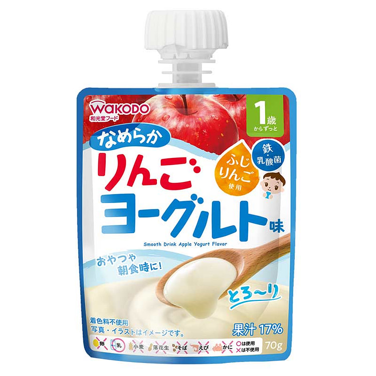 WAKODO Squeeze Jelly Apple Flavored Yogurt 70g 1 each