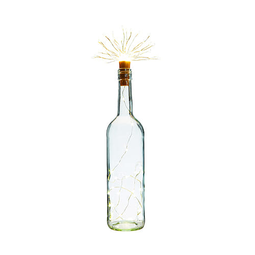 Twine, Starlight Bottle String Lights, Battery Powered Wine Bottle Cork Twinkle Lights, 60 Lights, 3 Feet Long, Includes Starburst Topper 1 each