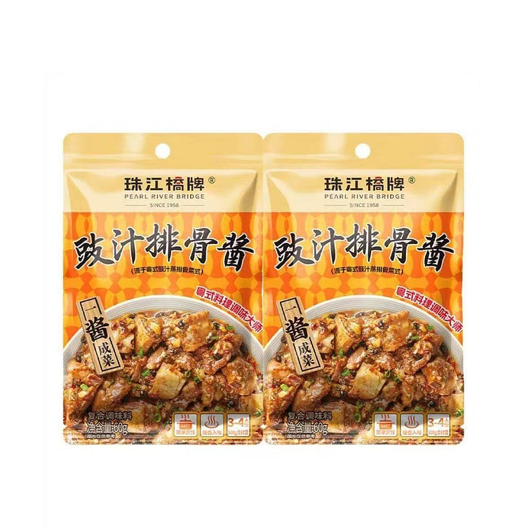 PearlRiverBridgeBlackBeanPorkRibSauce 60g*2bag 2 pack