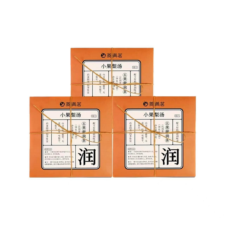 【中国直邮】 咩字号 养生茶 花果养生茶 酸梅汤 元气茶 免煮 泡水 养生壶材料包-小果梨汤 3包(9袋装)