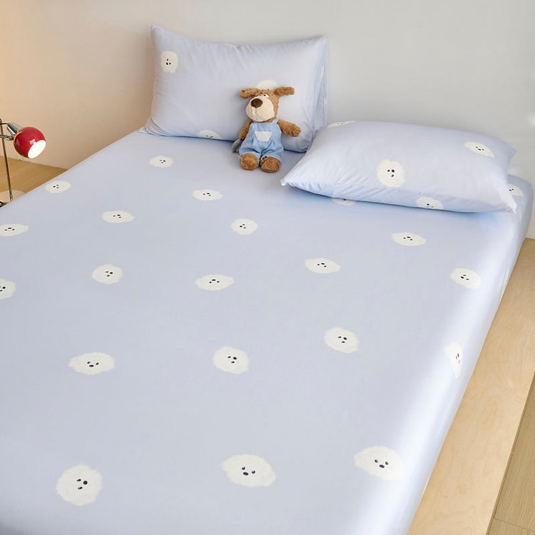 Glace Dreams Fitted Sheet Set Misty Cloud-Queen 2000 g
