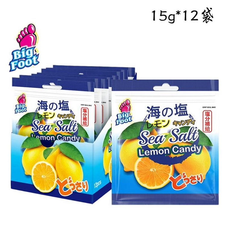 海盐咸柠檬味糖果运动清新水果硬糖180g/盒