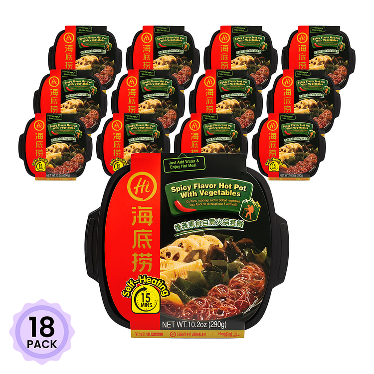 海底捞 香辣素食自热火锅 290 克*18 包