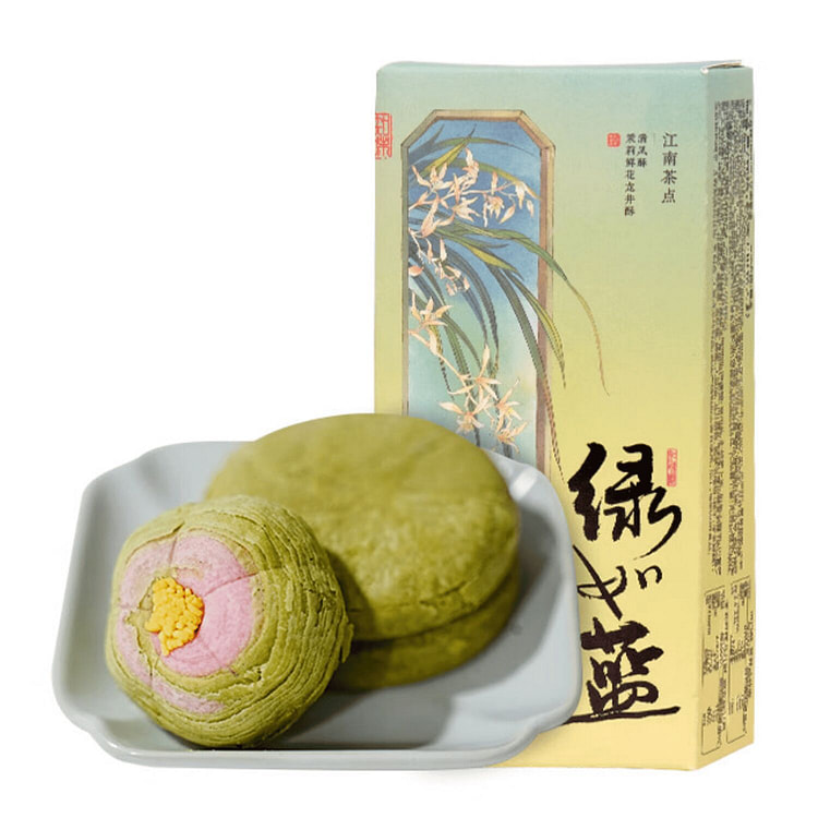 知味观 绿如蓝(清风酥+茉莉龙井酥 *2）中式茶糕