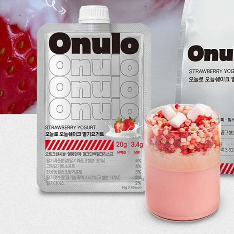 【韩国直邮】Onulo酸奶蛋白质代餐奶昔草莓味