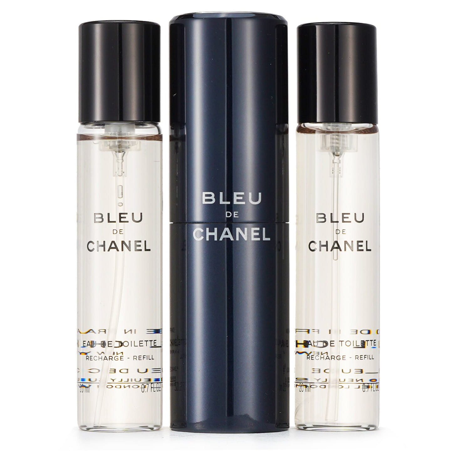 Chanel Bleu De Chanel Eau De Toilette Travel Spray & Two Refills 3x20ml/0.7oz 3 ml